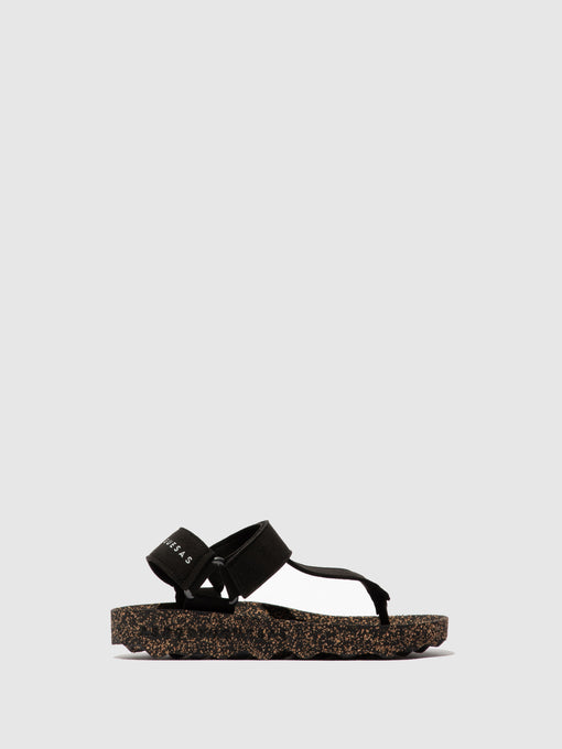 Asportuguesas Fizz Sandaalit Black Suede - Naisten Thong Sandaalit ASPP018198FI Mustat